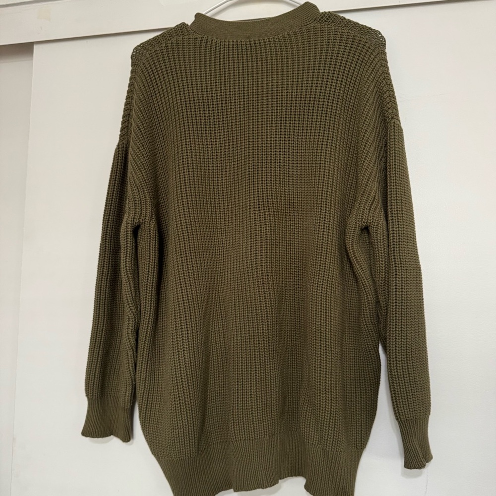 Jenni Kayne Cotton Cocoon Cardigan Sweater Sage Green - Picture 11 of 12